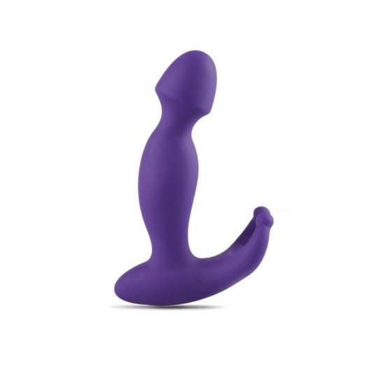 vibratore realistico vaginale doppio con stimolatore per clitoride fallo dildo vibrante viola