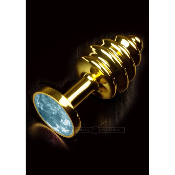 Jewellery Plug ribbed Gold