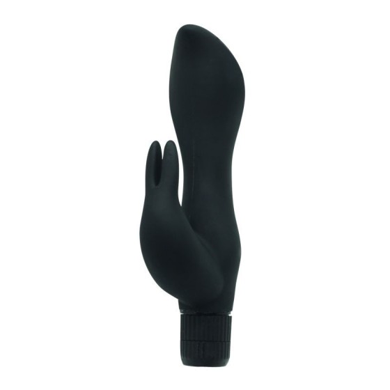 Vibratore vaginale doppio dildo stimolatore rabbit per clitoride nero sex toy donna