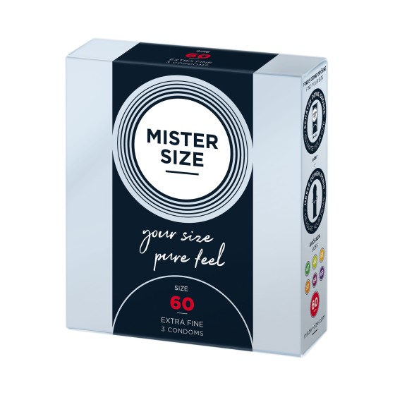 Profilattici sottili MISTER SIZE 60mm Condoms 3pcs
