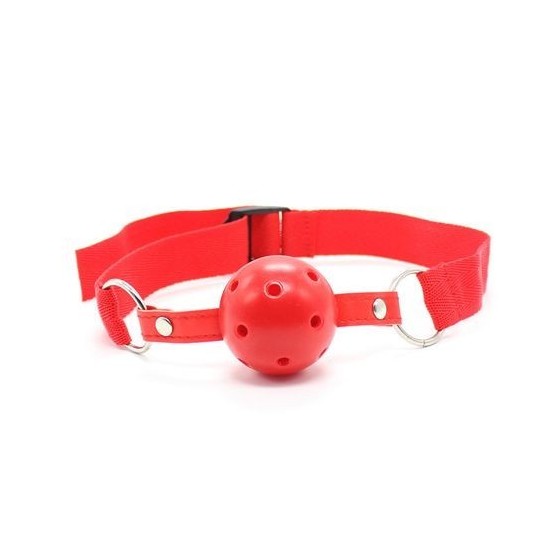 Easy breathable ball gag rosso costrittivo fetish bondage red