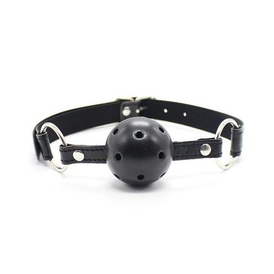 Breathable ball gag nero traspirante morso black bondage fetish costrittivo