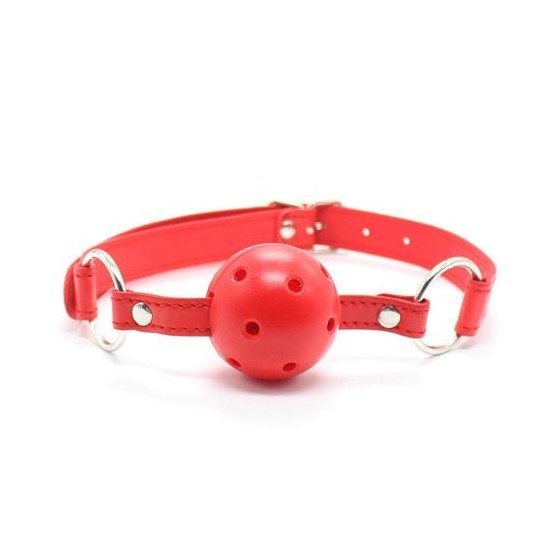 Breathable ball gag rosso traspirante morso red bondage fetish costrittivo