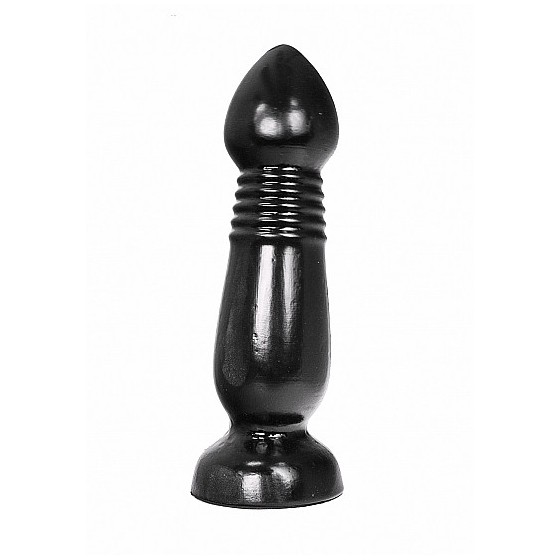 Plug anale a con increspature 28 cm All Black