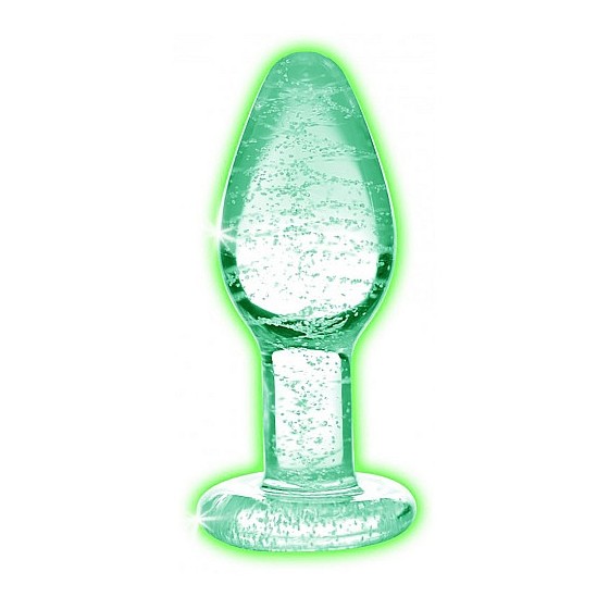 Plug fosforescente Glow-In-The-Dark Glass Anal Plug - Small